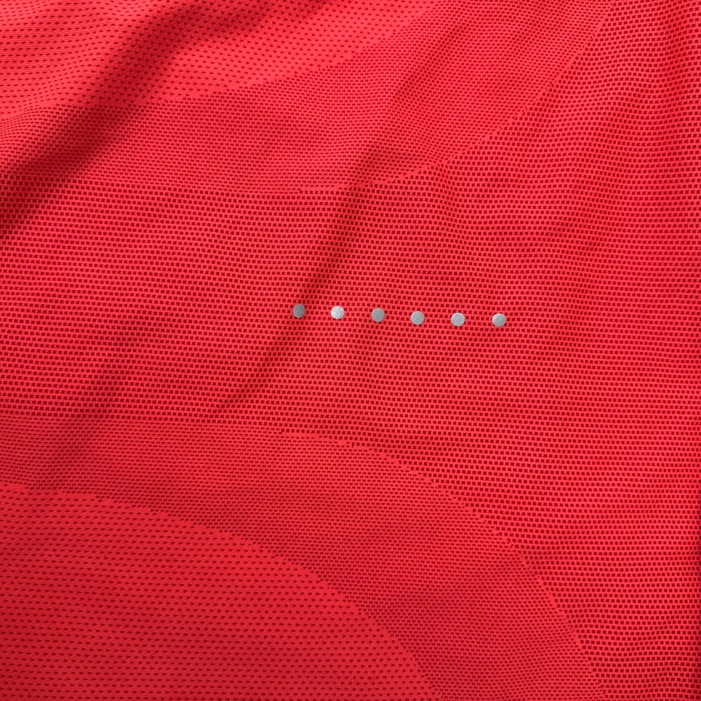 Nike Women's Bright Red Long Sleeve Running Tee - Picture 5 of 6